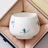 Taza de Té de Porcelana de Jade Blanco Pintada a Mano para Uso Doméstico, Taza de Té de Cerámica Individual de Alta Gama, Taza Especial para Maestro