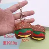 Colgante de Hamburguesa Multicapa de Cuero Creativo Hecho a Mano, Encanto para Bolso para Niños y Niñas, Colgante para Llavero de Mochila, Regalo Creativo