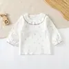 Top de algodón de otoño para bebé niña, prenda base de una sola pieza con manga larga y estilo para bebés y niños pequeños, ropa clase A para niñas para primavera y otoño