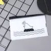Bolsa de PVC con Forma de Pájaro, Bolsa Semi-Transparente de Cierre Hermético de Eva, Banda Elástica, Ropa Interior, Bolsa de Almacenamiento Portátil para Viajes, Auto-Sellante