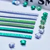 Papel Colorido de Origami Estrela para o Dia dos Namorados Qixi, Estrela da Sorte em Cor Gradiente, Papel Estrela Pentagonal, Papel Especial para Dobradura de Estrelas Manuais