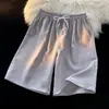 Shorts Lisos de Nuevo Estilo para Hombre Verano 2026, Talla Grande, Versátiles Casuales para Pareja, Color Caramelo Multicolor, Estilo Hong Kong, Holgados, Hasta la Rodilla