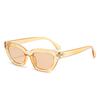 Gafas de sol de tres clavos de arroz Gafas de sol de comercio exterior europeas y americanas Gafas de sol de moda para hombre y mujer Montura ojo de gato Color jalea rojo neto Gafas de sol