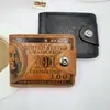 Cartera de hombre transfronteriza con diseño de dólar, bolso de PU ultraligero con explosiones, multifuncional, retro, con múltiples tarjetas.