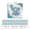 Nuevo Tema de Elefante Azul Set de Vajilla Azul para Fiesta Bebé Decoración de Bebé Plato de Papel Desechable Vaso de Papel Papel
