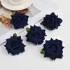 Flanela de alta calidad flor de rosa 7 cm rosa puntiagudo de simulación flor falsa boda DIY accesorios para el cabello de boda combinación de ropa