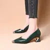 Zapatos de vestir de tacón medio y bajo con punta fina y elegante para comercio exterior transfronterizo, zapatos de mujer estilo francés, zapatos de tacón alto versátiles de tacón grueso para mujer