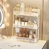 Estante de almacenamiento para cosméticos, organizador de escritorio, organizador multicapa para productos de cuidado de la piel para tocador, estante para tocador de baño