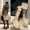 Plegables Nuevo Estilo Europeo Americano Suela Gruesa Otoño e Invierno Hasta la Rodilla 2026 Botas de Caballero para Niños Tacón Grueso Botas Largas de Doble Uso