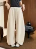 Nuevos pantalones de otoño de cintura alta y pierna ancha, holgados y adelgazantes, casuales y versátiles, pantalones deportivos curvos con cordón de empalme