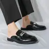 Mocasines de talla grande para hombre para comercio electrónico transfronterizo, tallas 35-46, pantuflas de punta cerrada, zapatos de conducir metálicos, zapatos de probador, mules sin cordones