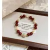 Pulseira de Ágata Vermelha Natural, Turquesa e Pérola com Pérolas Swarovski, Contas de Pedra da Lua Vermelha, Joias de Contas da Moda Empilháveis