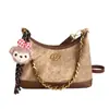 Nova Moda Outono Bolsa de Ombro Retrô Feminina Estilo Coreano Moda Bolsa de Mão de Alto Padrão Pequena Bolsa com Corrente Fosca Perfumada