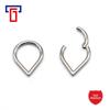 Anillo nasal de aleación de titanio G23 con forma de gota de agua, anillo cerrado, anillo abierto, pendiente para nariz, clavo, hebilla para oreja, joyería para perforaciones, chapado al vacío