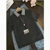 Camisa Polo Masculina de Manga Curta com Padronagem Espinha de Peixe, Estilo Americano, Corte Cleanfit, Design de Verão com Gola Reversível Xadrez, Camiseta Pesada de Meia-Manga