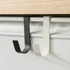 Ganchos de Porta de Roupeiro em Aço Inoxidável, Ganchos Traseiros de Porta de Cozinha Sem Furo, Ganchos de Roupa para Dormitório, Ganchos em Forma de Z para Porta de Armário