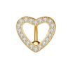 Oriente Médio mais vendido anel de umbigo dourado estilo zircônia diamante prego de umbigo fivela de umbigo joias para piercing anéis de umbigo