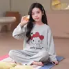 Pijama estilo princesa para meninas, modelos de primavera e outono, algodão puro, manga longa, novo estilo 2026, roupa de casa para meninas mais velhas