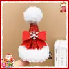 Diadema pasador para el pelo de niño sombrero de Navidad rojo pasador accesorios para el pelo de niña dulce Clip de felpa accesorios para el pelo