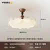 Lustre de Restaurante, Estilo Meio do Século Luxo Leve Italiano Lustre de Bar, Flor de Vidro de Cristal Retrô Lustre para Quarto com Proteção para os Olhos