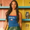 Chal Casual de Primavera 2026 Europeo y Americano para Mujer, sin Mangas, Cuello Redondo, Estampado de Letras Simple