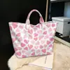 2026 Nova Bolsa de Mão Transfronteiriça Temu Site Independente Impermeável PVC+Lona Portátil para o Dia a Dia Bolsa de Ombro Bolsa Tote