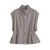 Conjunto de Colete e Jeans Feminino Estilo Europeu e Americano 2026 Nova Moda Temperamento 1416028 1416026