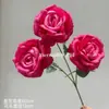 Rosa de coral artificial con corazón de espuma que no se deforma, flor artificial para sala de estar, sesiones de fotos y salón de bodas