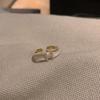 Anillo con letra H Femenino Ins Nicho Goteo de Aceite Blanco Circonita Sentido de Alta Calidad Abierto Anillo de Celebridad Francesa Cyber Anillo de Dedo de Comida