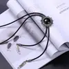 Polo Cuello Europeo y Americano Corbata BOLO para Hombre Corbata de Joya Flor de Cristal Collar Vintage Nuevos Accesorios