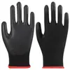 Guantes de Protección Laboral Rayados con Recubrimiento de PU, Transpirables, para Fábricas de Electrónica Automotriz, Talleres Libres de Polvo, Jardinería, Siembra, Barbacoas de Verano, Protección Solar