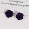 Adesivo de flor de rosa de alumínio fofo e doce de dupla face, material para acessórios de joias DIY para penteado e grampo de cabelo