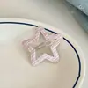 Pinza para el Cabello de Estrella y Nube a Cuadros Dulce y Linda Serie Rosa Pasador Pinza BB Pinza para Flequillo Femenino Accesorio para el Cabello