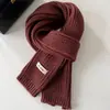 Bufanda de Punto Grueso Suave Estilo Coreano Otoño Invierno para Mujer Color Sólido Engrosada Cálida Estilo Coreano Pareja Estudiante Calentador de Cuello Versátil Venta al por Mayor