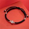 Nova pulseira de mão concêntrica para amantes, namoradas, estudantes, um par de pulseiras de corda vermelha tecidas à mão este ano, mulheres, atacado