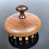 Peine de Masaje de Sándalo Dorado Natural, Tabla Gua Sha de Sándalo Dragón y Fénix, Colección de Peines de Aire con Almohadilla de Madera Maciza Multiestilo para Meridianos