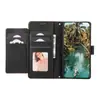 Adecuado para Redmi Note14 Espejo 6 Tarjetas Cruzada Modelo A5/Turbo4/K80/14C Funda de Cuero para Teléfono con Tarjetas