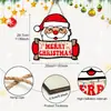 Decoração de casa de madeira para o Natal, item de venda quente transfronteiriço, placa pendurada, ornamento, estilo country americano, placa pendurada do Papai Noel