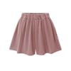 Pantalones cortos de pierna ancha de talla grande para mujer, pantalones de verano europeos y americanos, pantalones de falda de cintura alta de algodón modal para mujer, pantalones casuales de color sólido con bolsillo