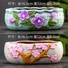 Vaso grande de cerâmica para suculentas, vaso grande de cerâmica criativo simples com grande diâmetro para plantas suculentas, vaso de patchwork com liquidação especial