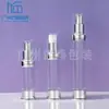 Botella de vacío con hombro saliente en forma de pico de pollo Botella dispensadora de cosméticos tipo pulsador Envase de química fina diaria de belleza Botella pulverizadora Botella de esencia de loción