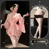 Encantadora Belleza Dulce Japonesa Sakura Tentación Sensual Kimono con Cordones Interés Coqueto Interés Divertido Lencería Pura Lencería de Deseo