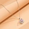 Moda ins europea y americana flor amor colgante luz lujo clavícula cadena collar femenino nicho combinable accesorios Shein en stock