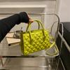 Bolso retro para mujer, de color liso, con textura sencilla, para invierno 2023, con nueva textura, bandolera de hombro a la moda, pequeño bolso cuadrado.