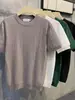 Nueva Camisa de Punto de Manga Corta con Cuello Redondo de Verano para Hombre, Camiseta de Negocios Ajustada de Seda de Hielo, Venta al por Mayor Transfronteriza