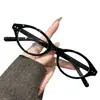 Armazón Ovalado para Gafas de Nerd para Mujer 2025 Nuevo Transfronterizo Celebridad de Internet Europea y Americana Gafas con Clavos de Arroz Armazón de Gafas de Moda Liso