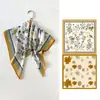 Nuevo Pañuelo de Seda Estampado Digital de Sarga a Doble Cara para Mujer Pañuelo de Flores de Alta Gama Transfronterizo Pañuelo Cuadrado Dulce Fresco para el Pecho Personalizado