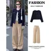 Chaqueta estilo Chanel para mujer con hombros rectos, nueva colección de otoño 2026, atuendo de principios de otoño estilo coreano, top corto