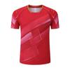Traje de Tenis de Mesa Traje Ropa Deportiva de Bádminton para Mujer Uniforme de Equipo de Competición de Tenis de Mesa para Hombre Secado Rápido Manga Corta para Niños Número de Impresión Ligera