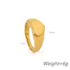 Europa y Estados Unidos INS anillo de corazón grueso anillo de amor acero inoxidable chapado en oro de 18 quilates moda simple fábrica en stock